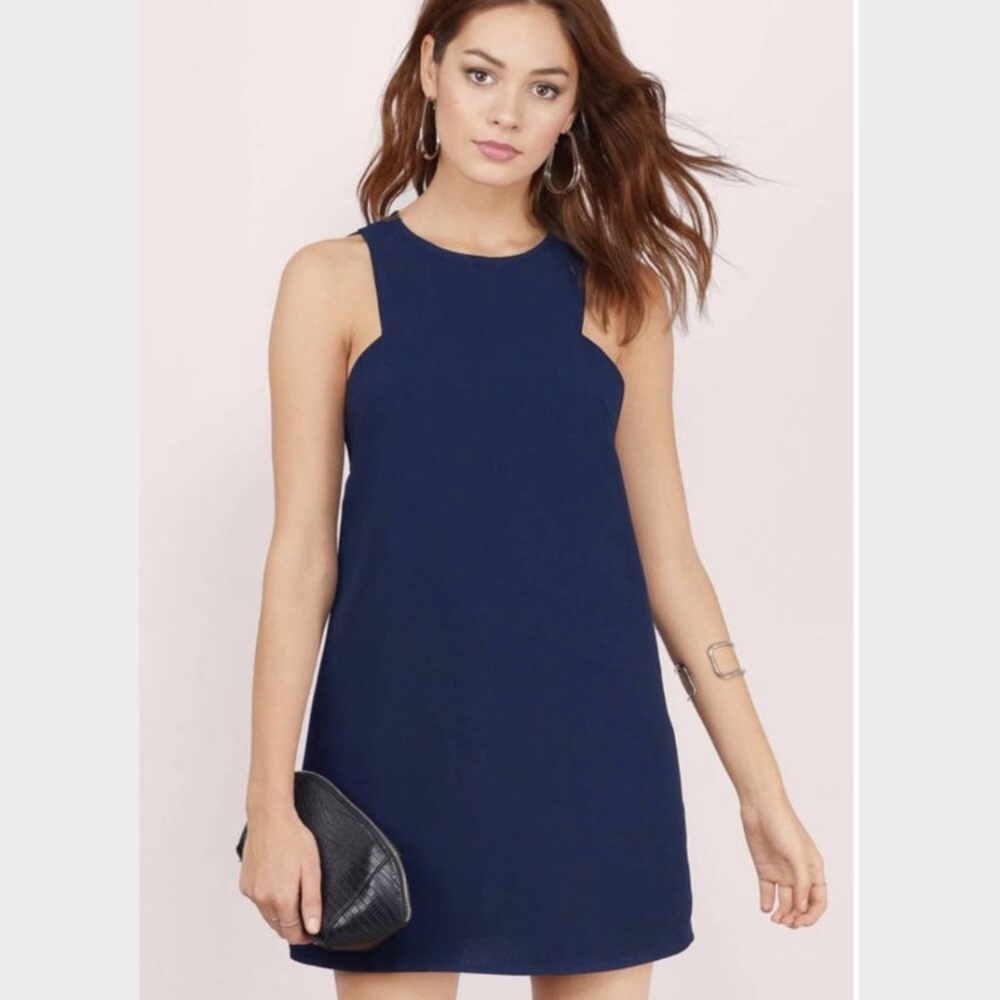 TOBI Navy Blue Shift Dress Size S